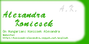 alexandra konicsek business card